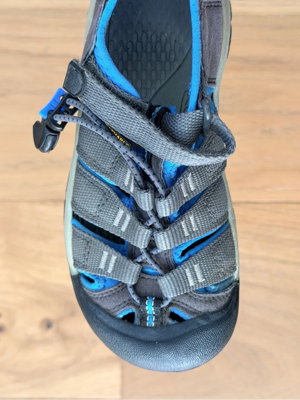 KEEN Kids Newport H2 Grey Blue Water Sandals Hiking Shoes Sz 13 Camping Gorpcore